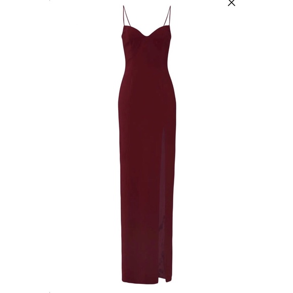 Jay Godfrey Harrah Gown Spaghetti Strap Slit Dress - Picture 14 of 16